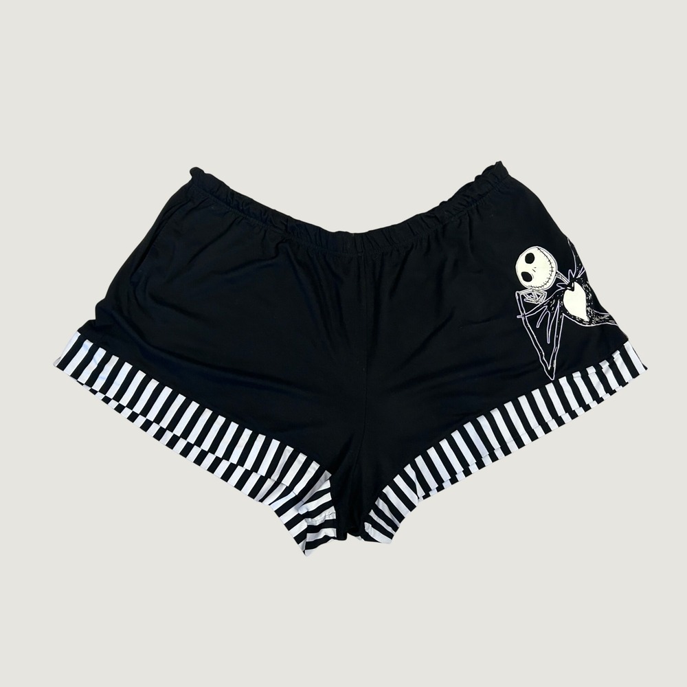 Disney Nightmare Before Christmas Lounge Shorts Womens 2X Black Jack Skellington
